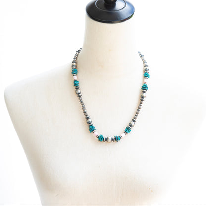 The Lander | Pink Conch & Turquoise Pearls by Chimney Butte