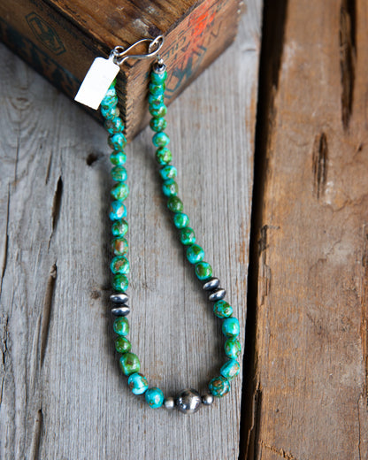 The Della | Sonoran Turquoise & Pearl Necklace
