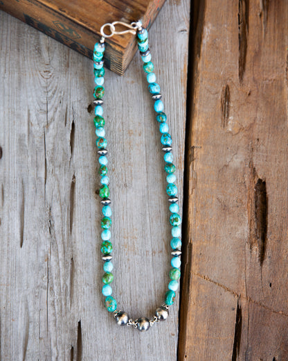 The Lanai | 24" Sonoran Turquoise & Pearl Necklace