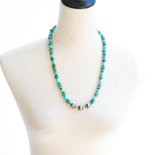 The Lanai | 24" Sonoran Turquoise & Pearl Necklace