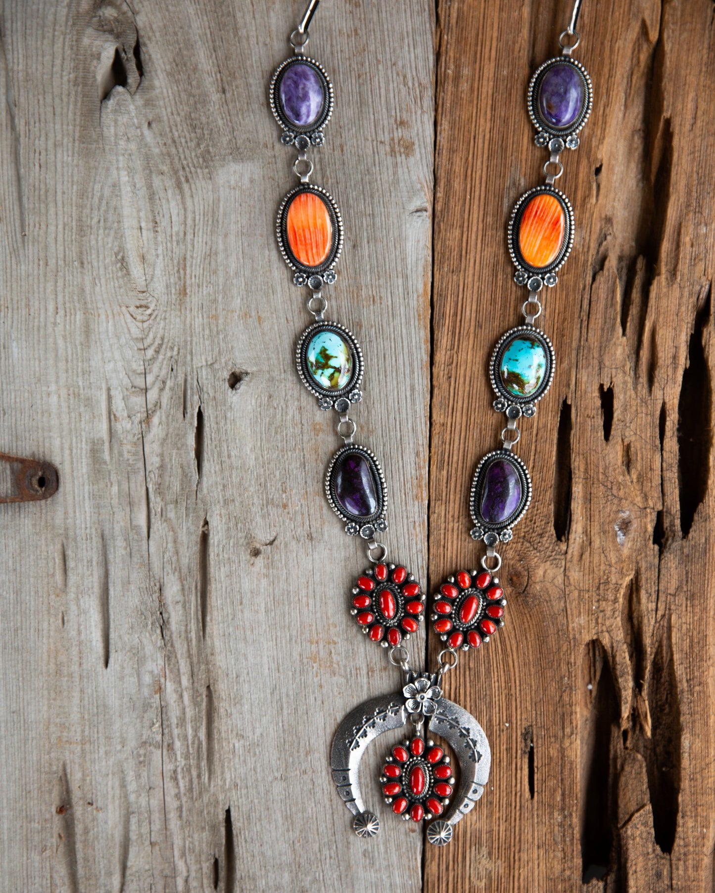 The Selene | Multi Stone Naja Squash Necklace by Hemerson Brown