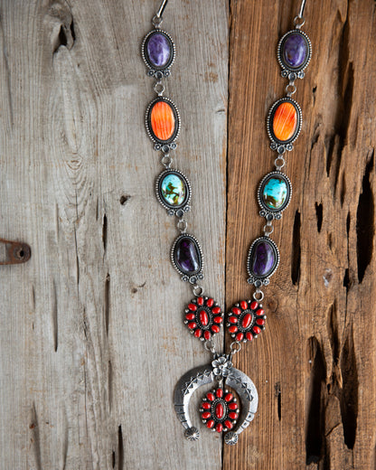 The Selene | Multi Stone Naja Squash Necklace by Hemerson Brown