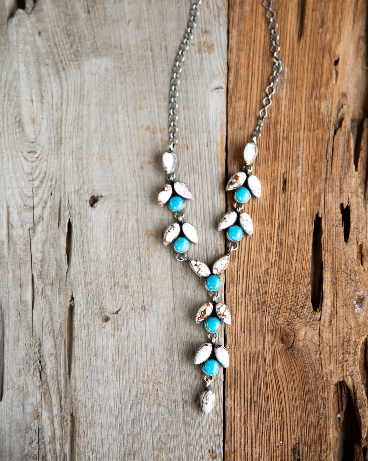 The Kolita | Wild Horse and Turquoise Lariat Necklace by Pansy Johnson