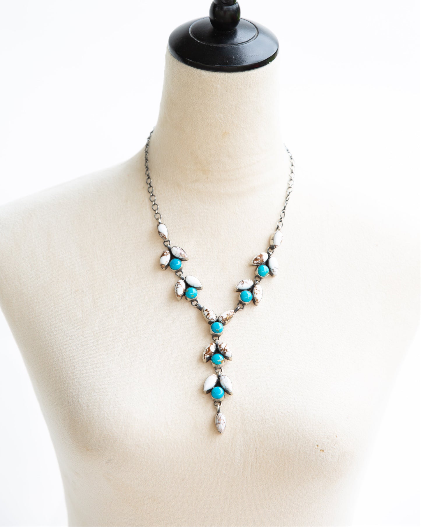 The Kolita | Wild Horse and Turquoise Lariat Necklace by Pansy Johnson