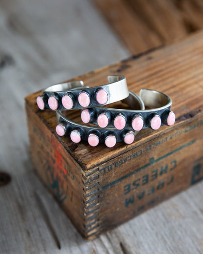 The Marwood | 5 Stone Pink Conch Cuff by Chimney Butte