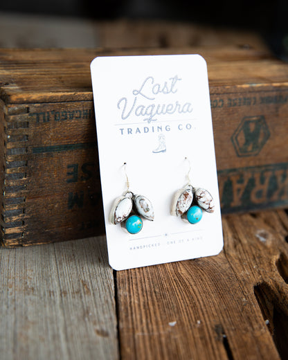 The Scout’s | Turquoise and Wild Horse Earrings by Pansy Johnson