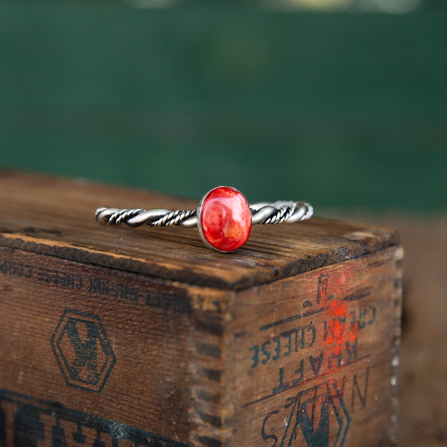 The Bliss | Red Spiny Twist Sable Cuff