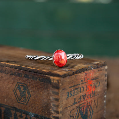 The Bliss | Red Spiny Twist Sable Cuff