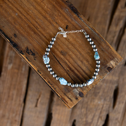 The Augusta | Golden Hills & Sterling Pearl Bracelet