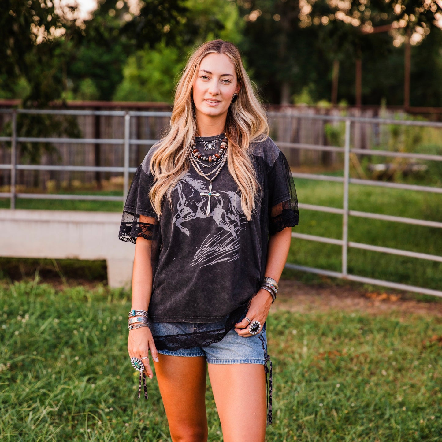 The Leopardo's | Denim Shorts with Leopard Bows