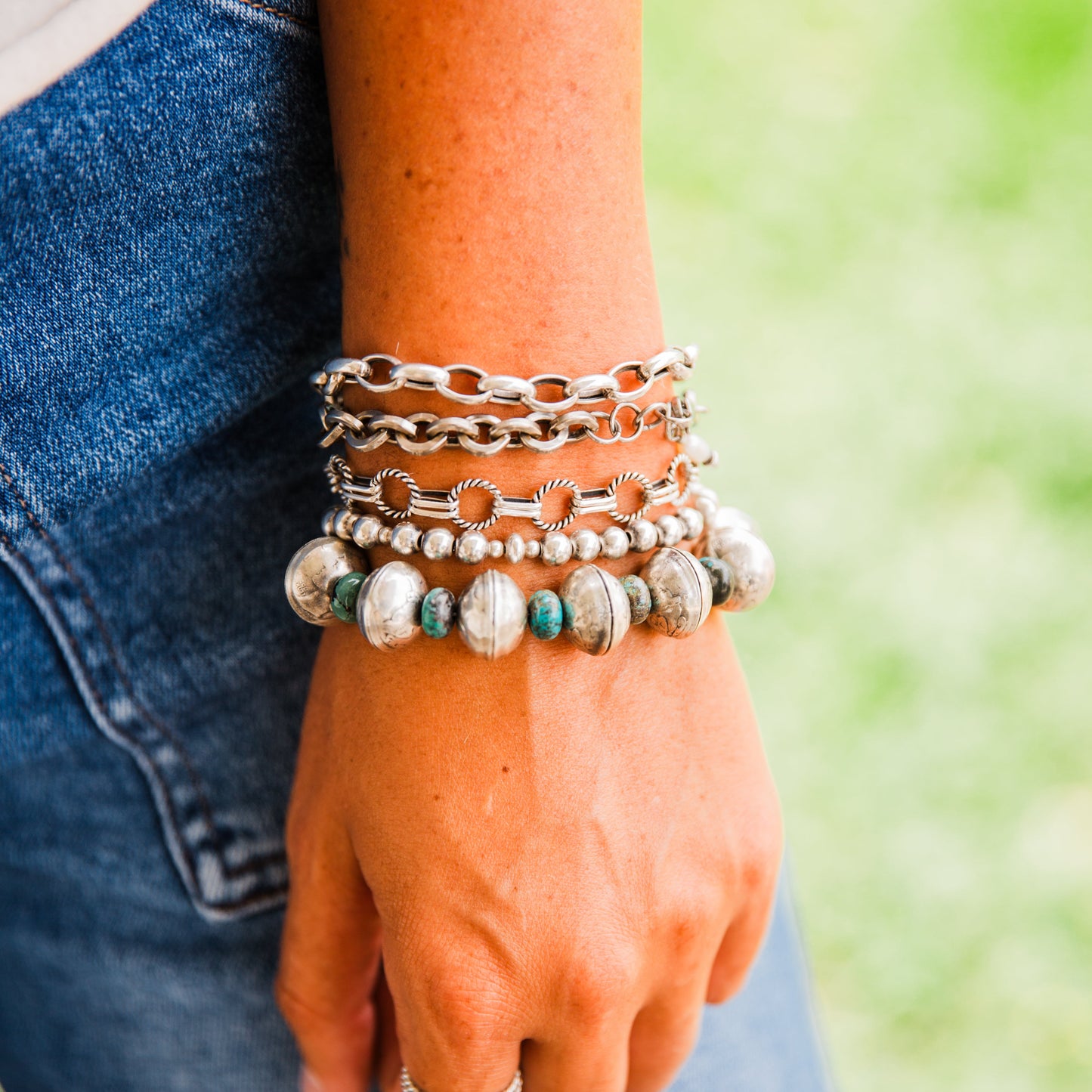 The Latimer | Handcrafted Mercury Dime and Turquoise Bracelet