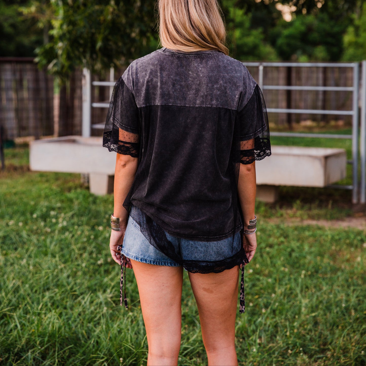 The Leopardo's | Denim Shorts with Leopard Bows