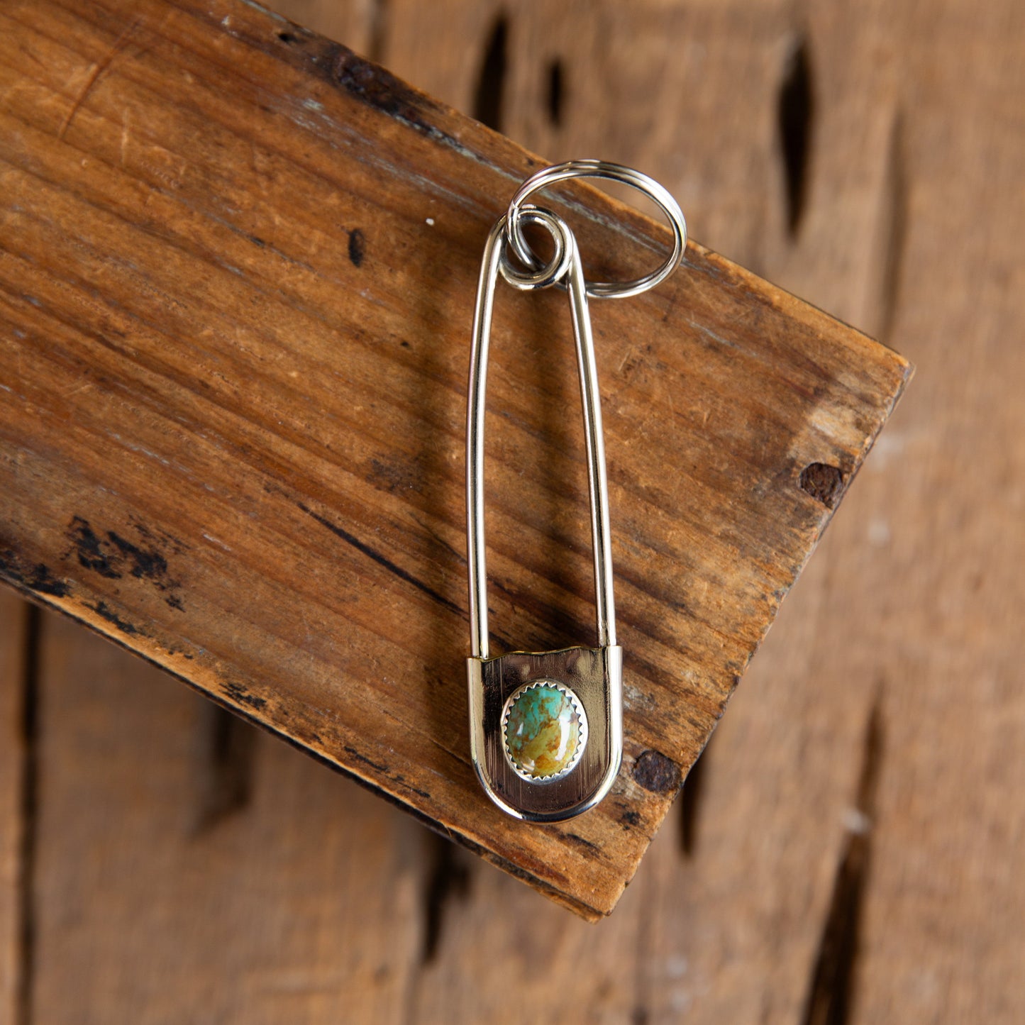 The Fiesta | Turquoise Safety Pin Keychain