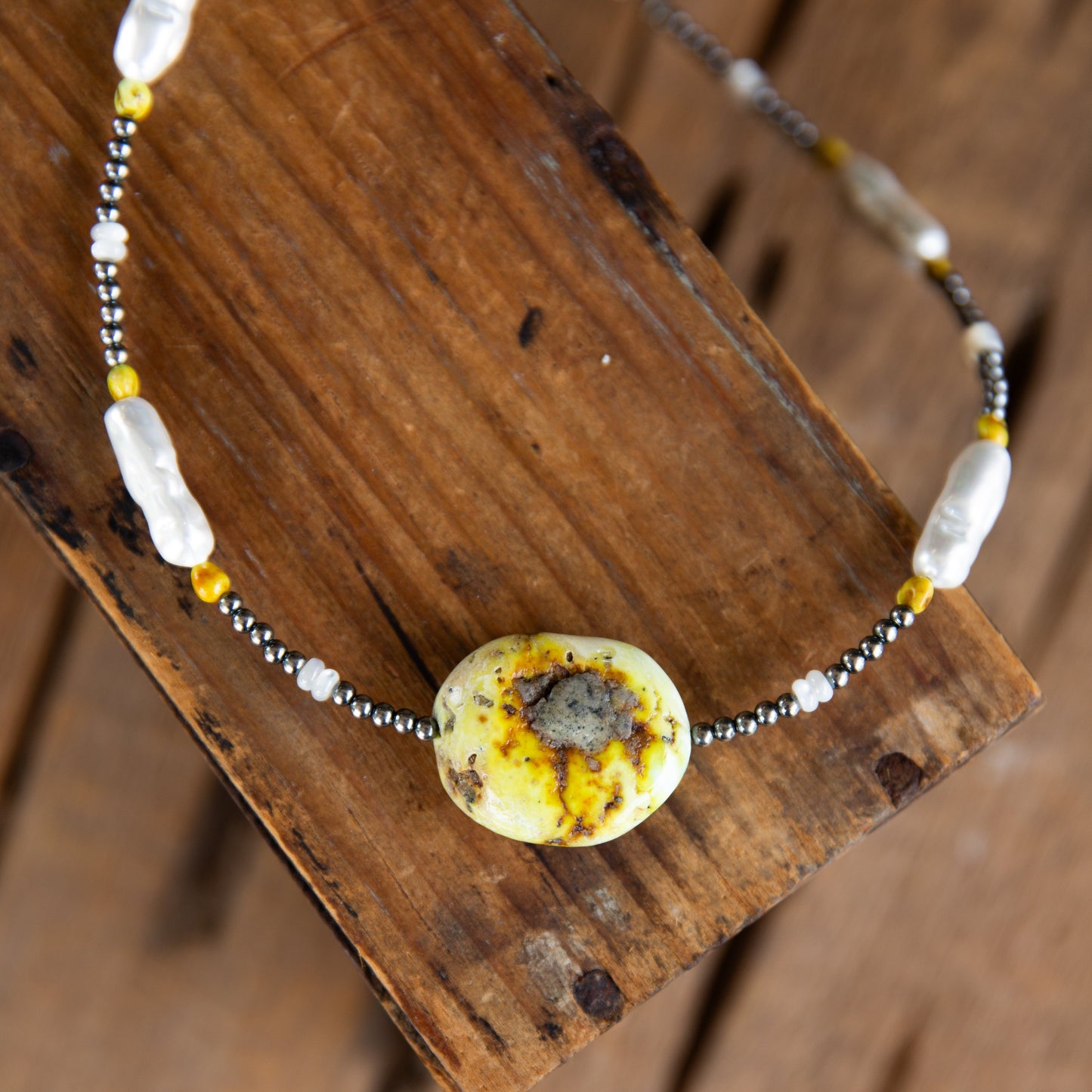 The Delain | Palomino & Freshwater Pearl Necklace