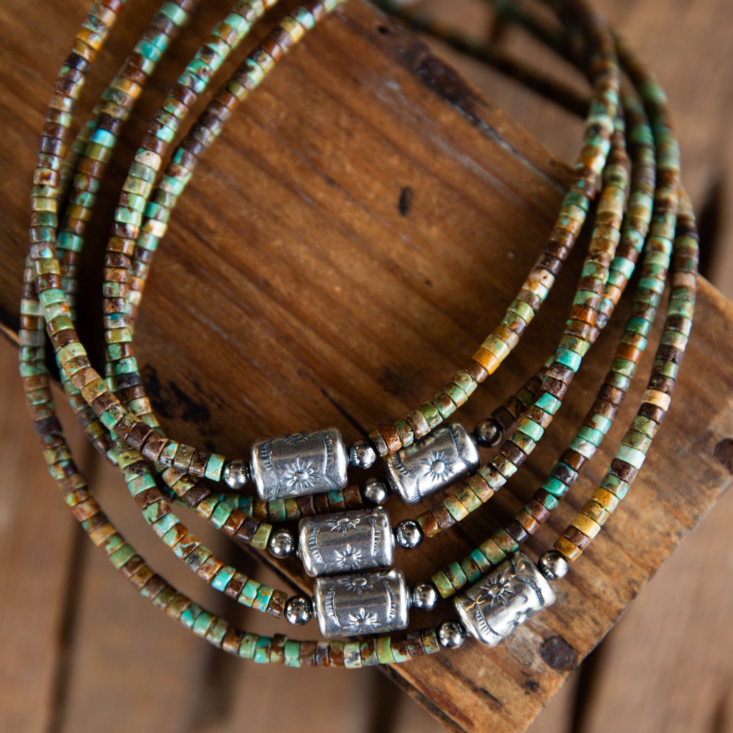 The Sonoma | Green Turquoise Heist & Barrel Necklace