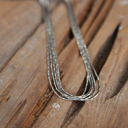 The Excel | Vintage 5 Strand 24" Liquid Necklace