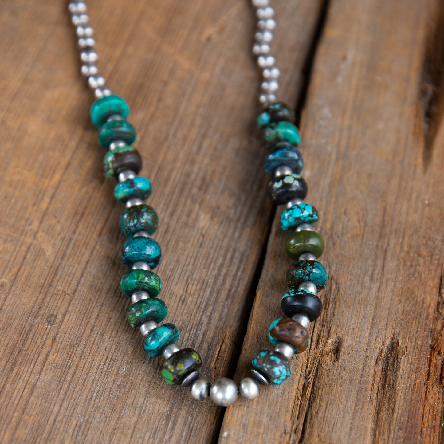 The Heron | Hubei Turquoise & Sterling Pearl Necklace