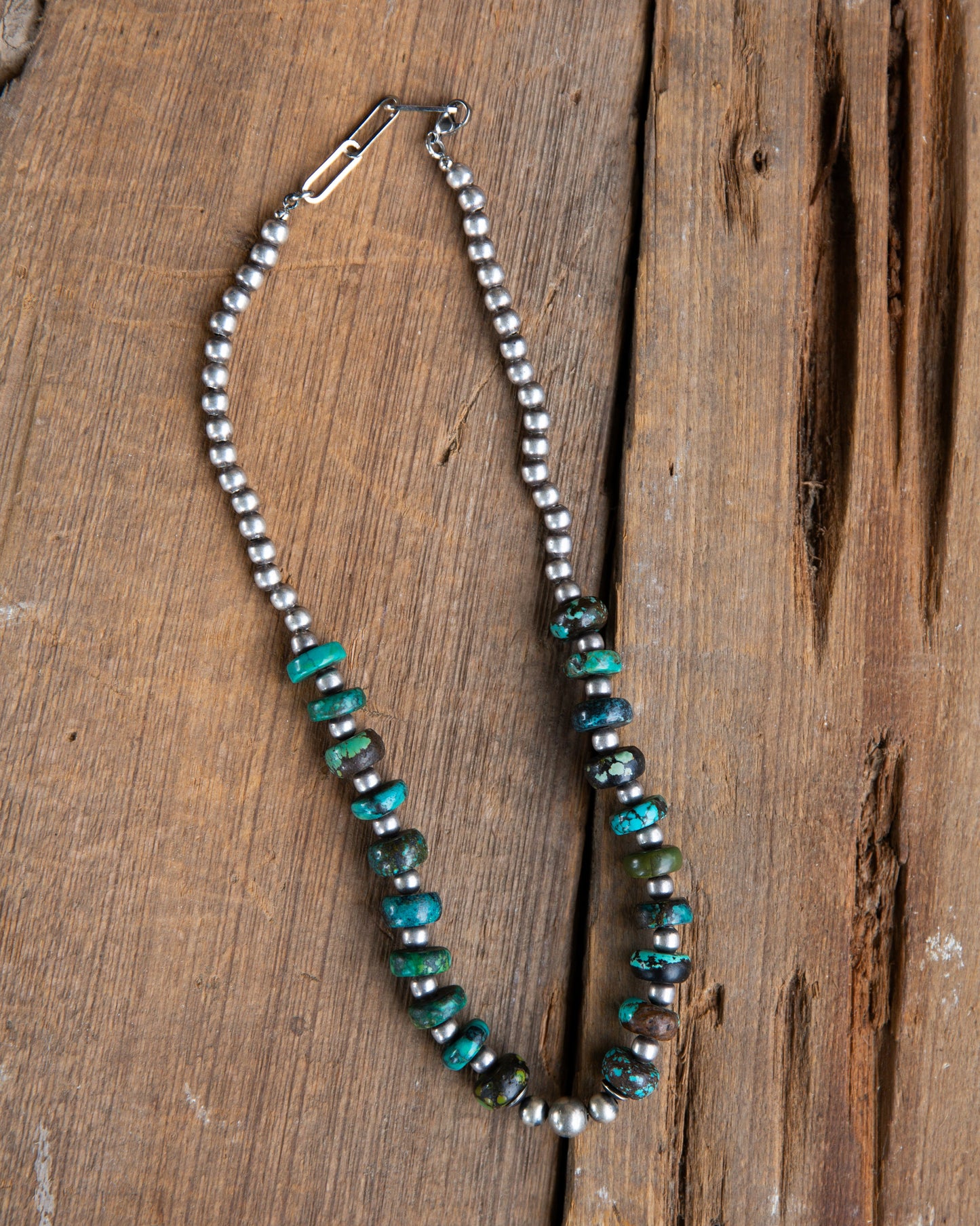 The Heron | Hubei Turquoise & Sterling Pearl Necklace
