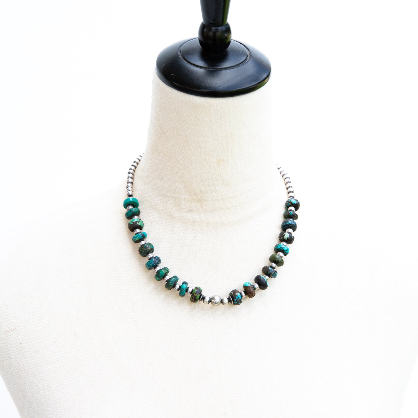 The Heron | Hubei Turquoise & Sterling Pearl Necklace