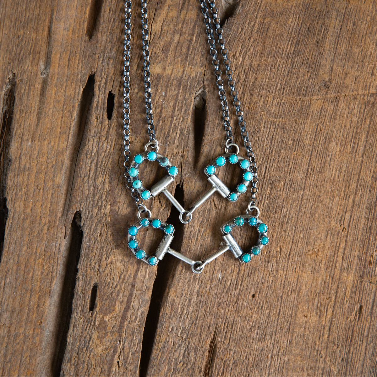 The Bitty | Turquoise Snaffle Bit Necklace