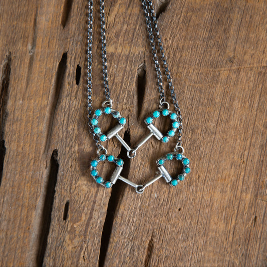 The Bitty | Turquoise Snaffle Bit Necklace