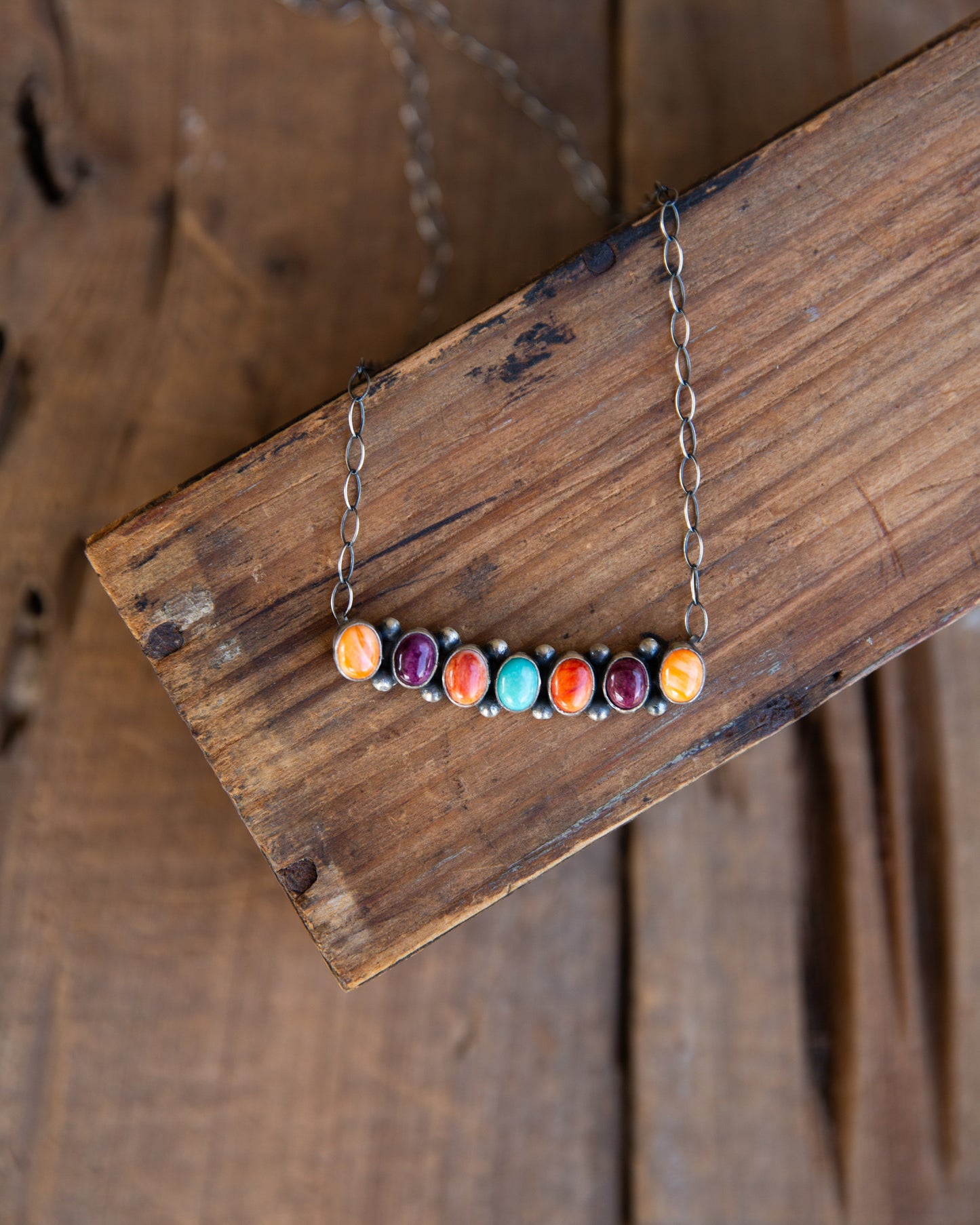 The Carter | Multi Stone Bar Necklace by Jameson Garcia