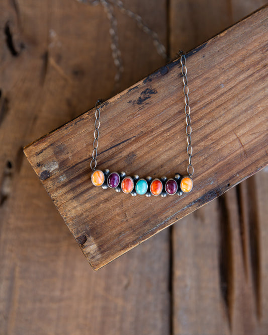 The Carter | Multi Stone Bar Necklace by Jameson Garcia