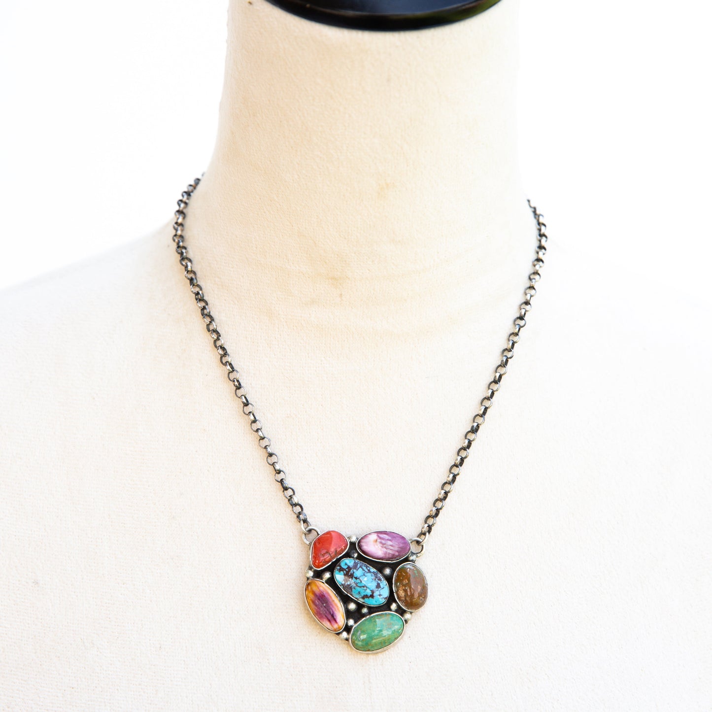 The Dalco | Multi Stone Cluster Necklace
