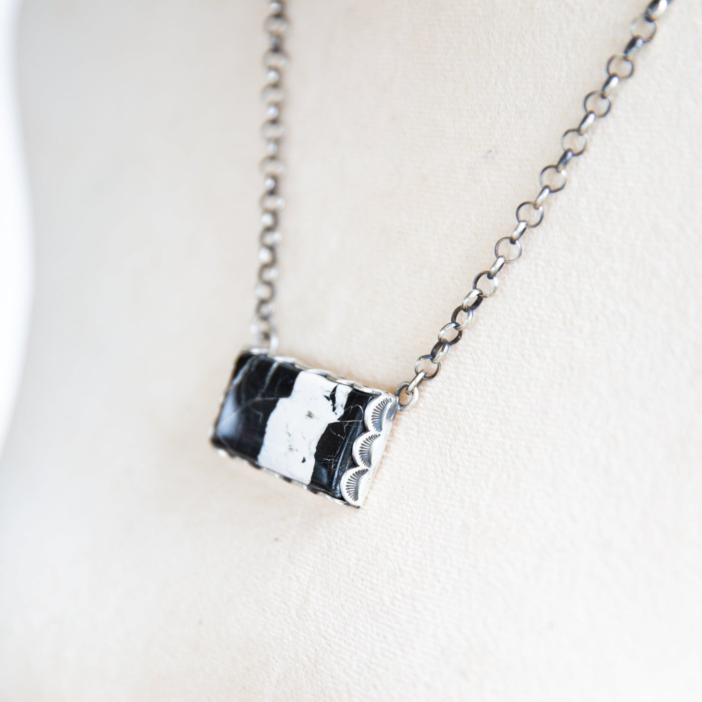 The Flora | White Buffalo Bar Necklace