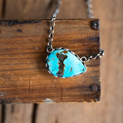The Rondale | Teardrop Turquoise Bar Necklace