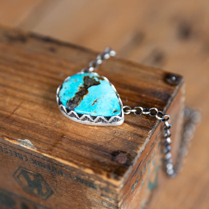 The Rondale | Teardrop Turquoise Bar Necklace