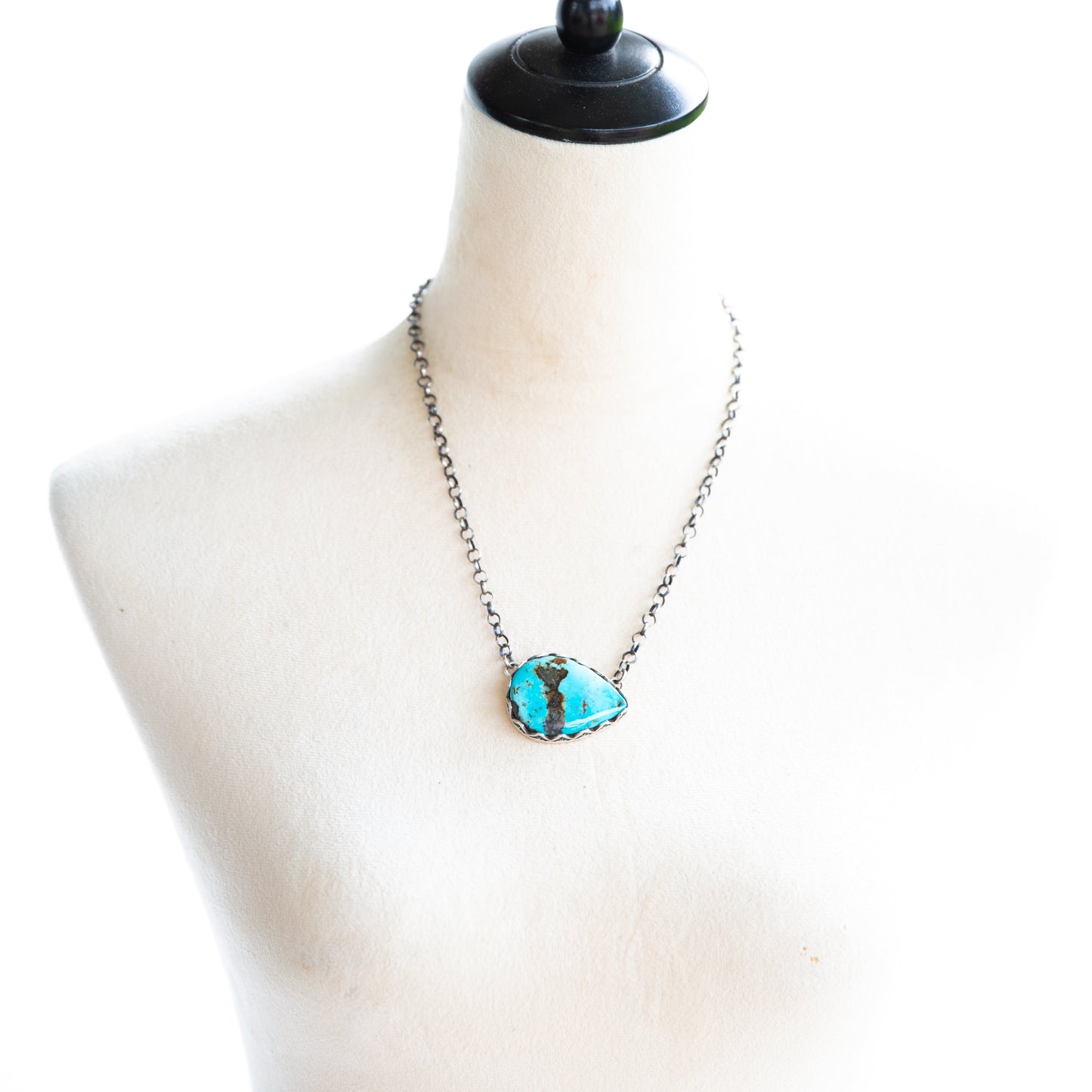 The Rondale | Teardrop Turquoise Bar Necklace