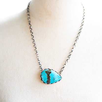 The Rondale | Teardrop Turquoise Bar Necklace