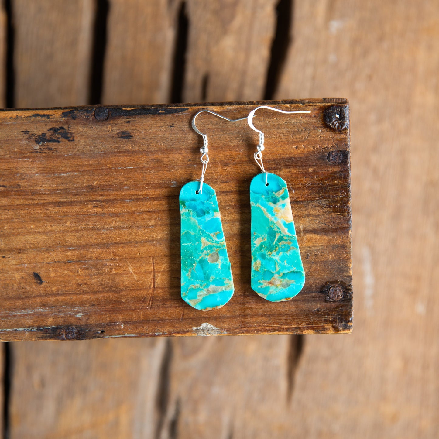 The Collin's | Turquoise Slab Earrings