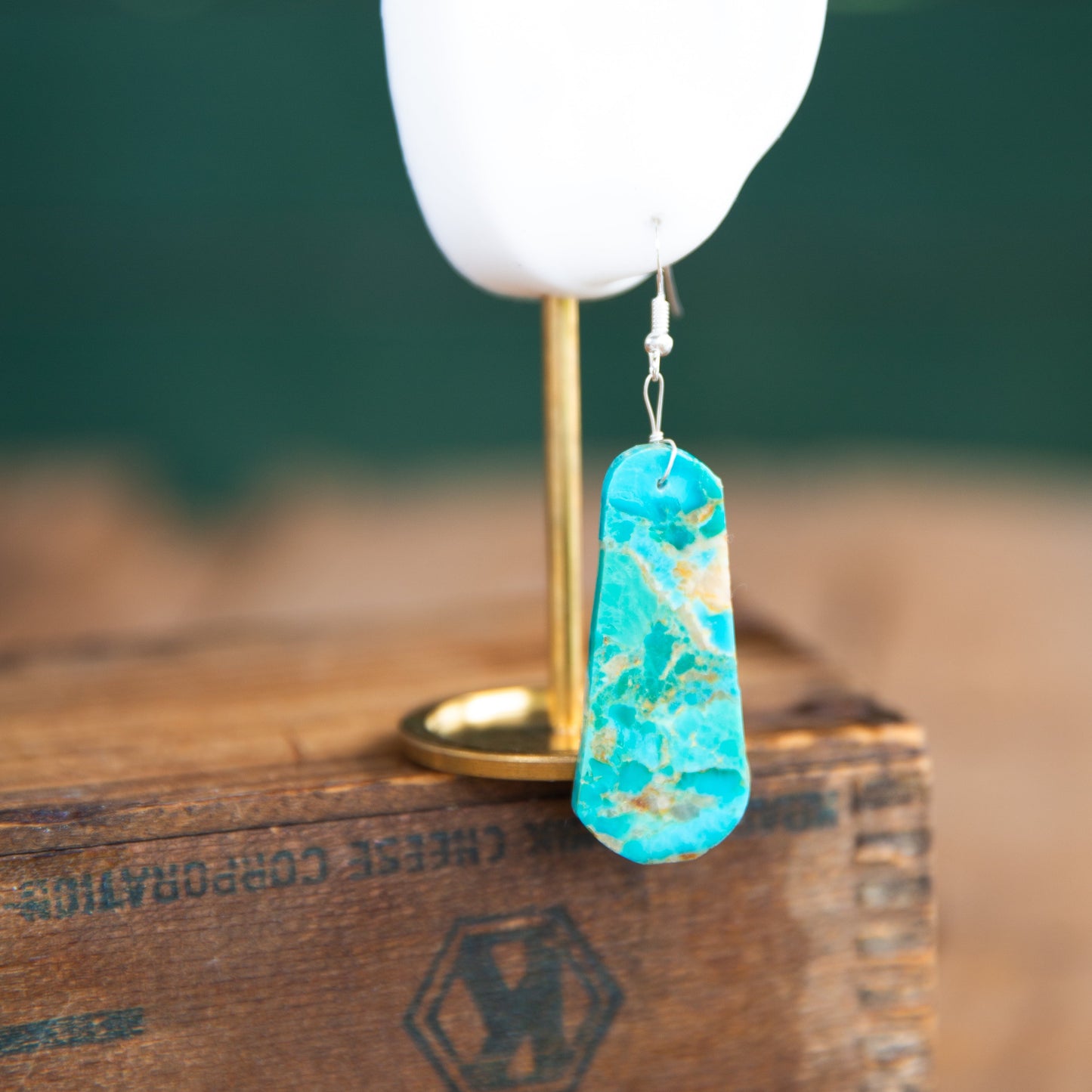 The Collin's | Turquoise Slab Earrings