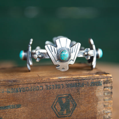 The Augustina | Thunderbird and Turquoise Bangle by Chimney Butte
