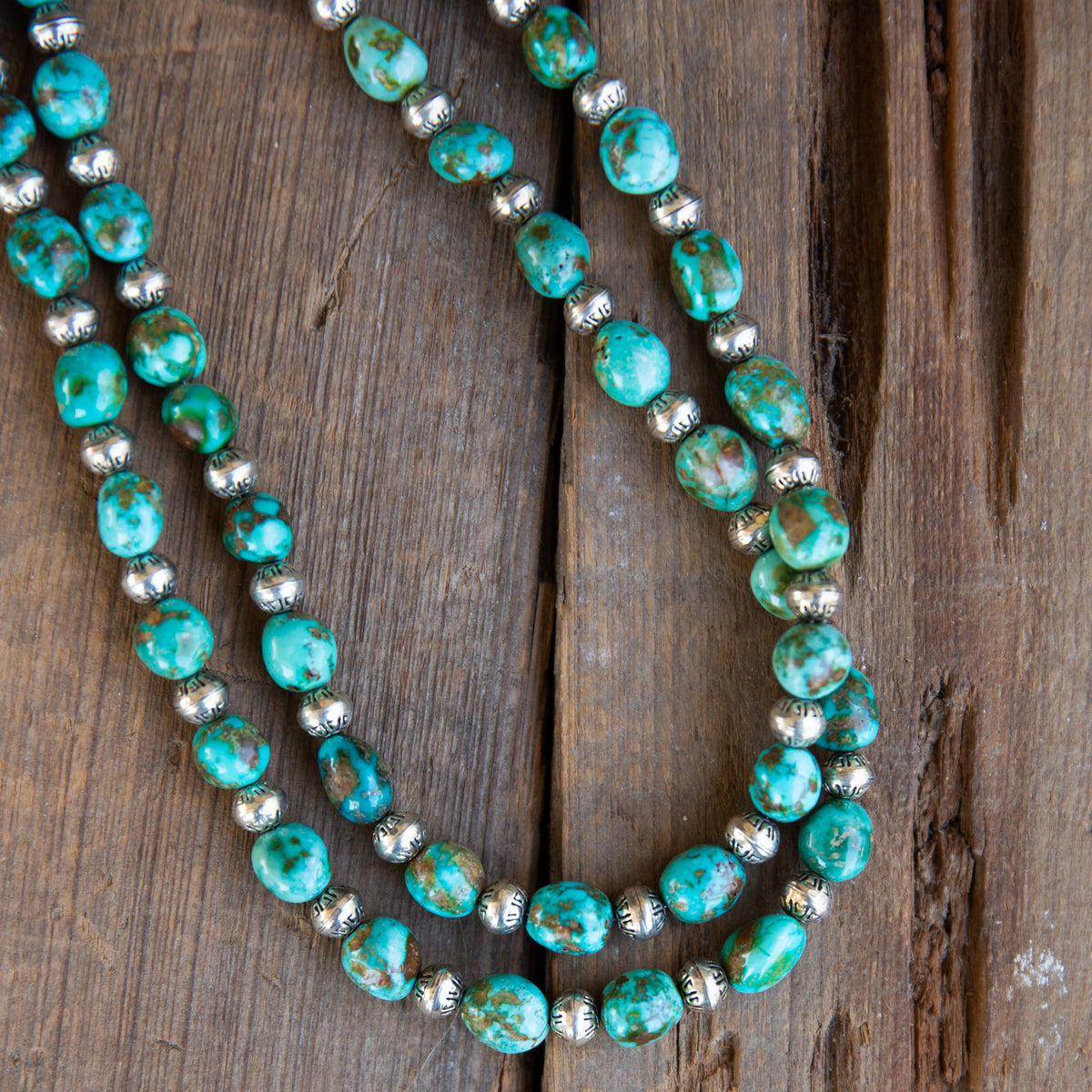 The Reagan | Natural Sonoran Turquoise & Handcrafted Bead Necklace