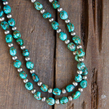 The Reagan | Natural Sonoran Turquoise & Handcrafted Bead Necklace