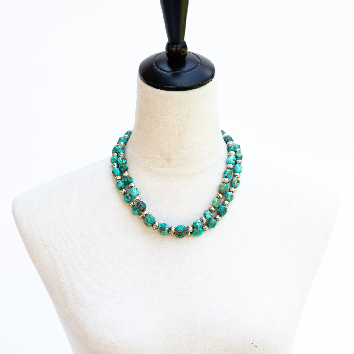 The Reagan | Natural Sonoran Turquoise & Handcrafted Bead Necklace