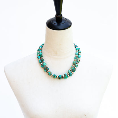 The Reagan | Natural Sonoran Turquoise & Handcrafted Bead Necklace