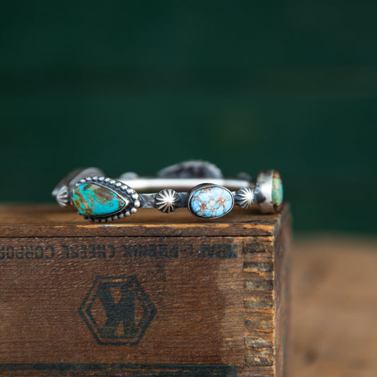 The Clarion | #8 Turquoise and Golden Hills Bangle by Chimney Butte