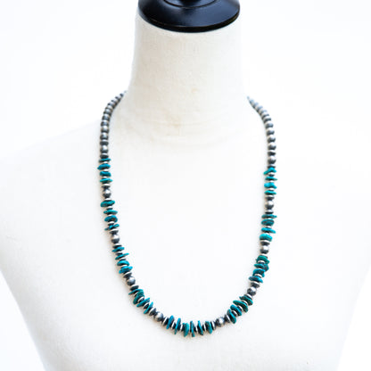 The Siebert |  Sterling Pearl & Turquoise Necklace by Chimney Butte