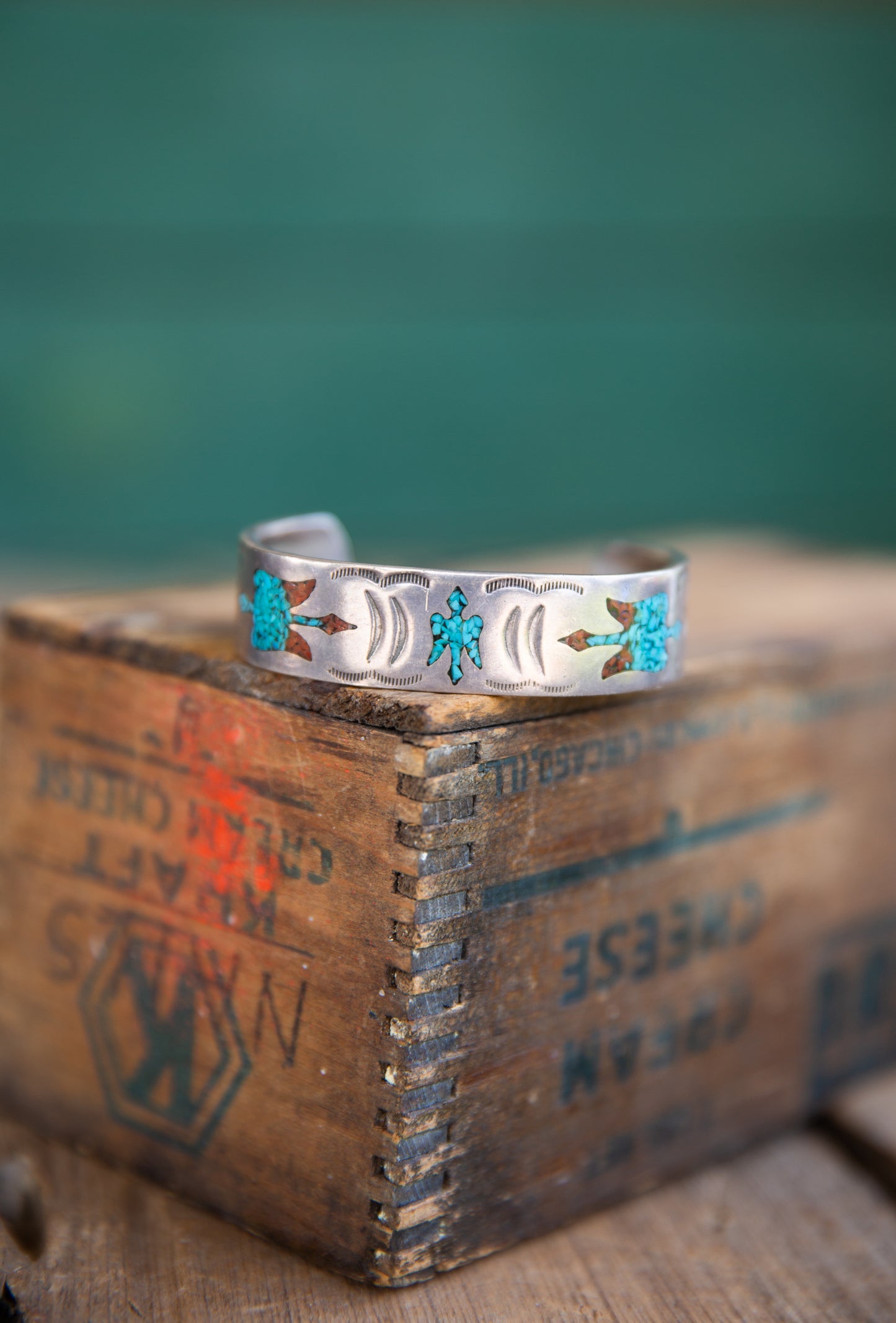 The Pocono | Vintage Peyote Bird Inlay Cuff