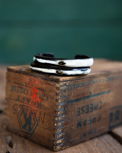 The Ortega | Buffalo Horn & Black Onyx Cuff