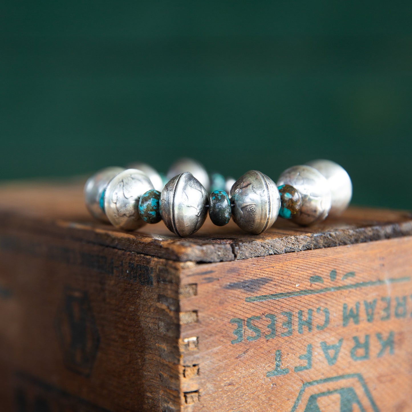 The Latimer | Handcrafted Mercury Dime and Turquoise Bracelet