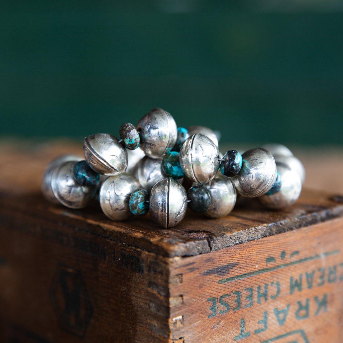 The Latimer | Handcrafted Mercury Dime and Turquoise Bracelet