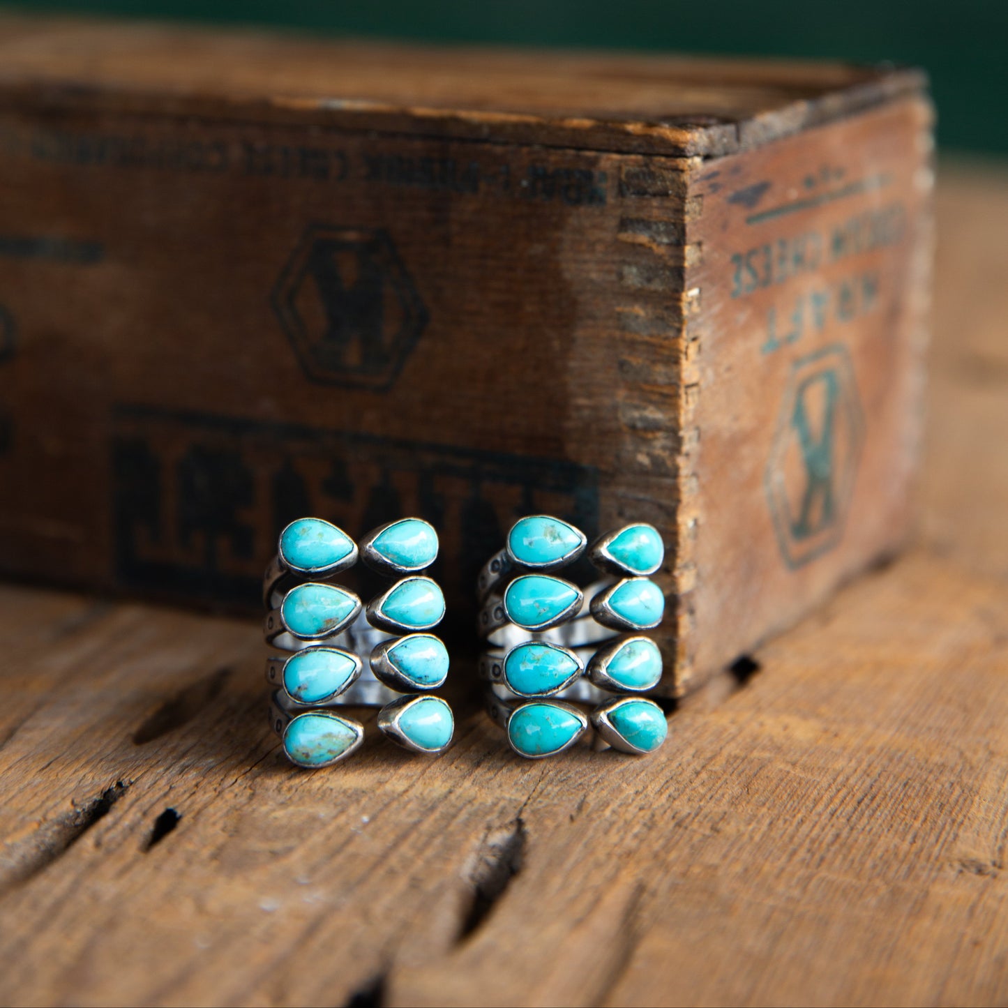 The Canyon | Pink Conch & Turquoise Rings
