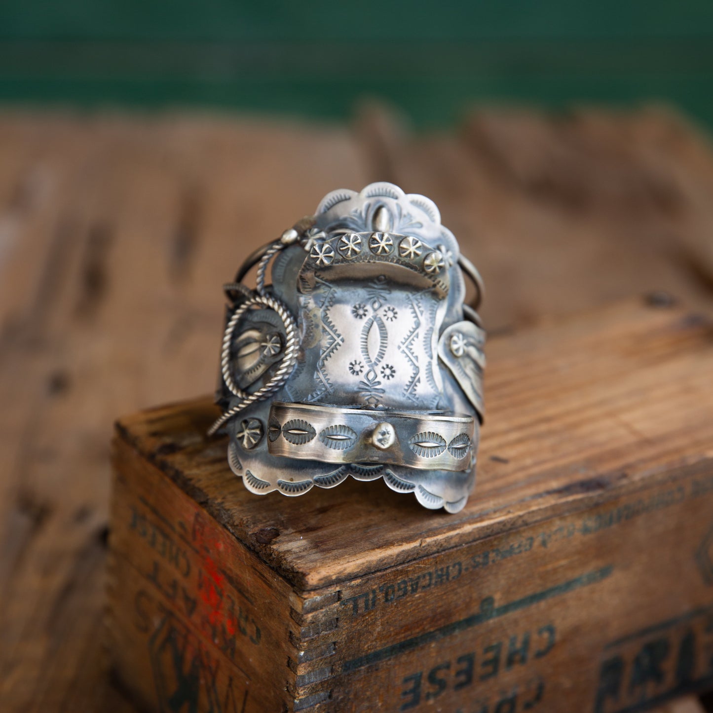 The Tex | Silver Saddle Cuff by Timothy Yazzie
