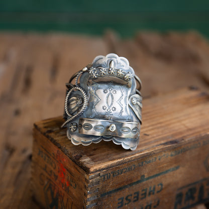The Tex | Silver Saddle Cuff by Timothy Yazzie