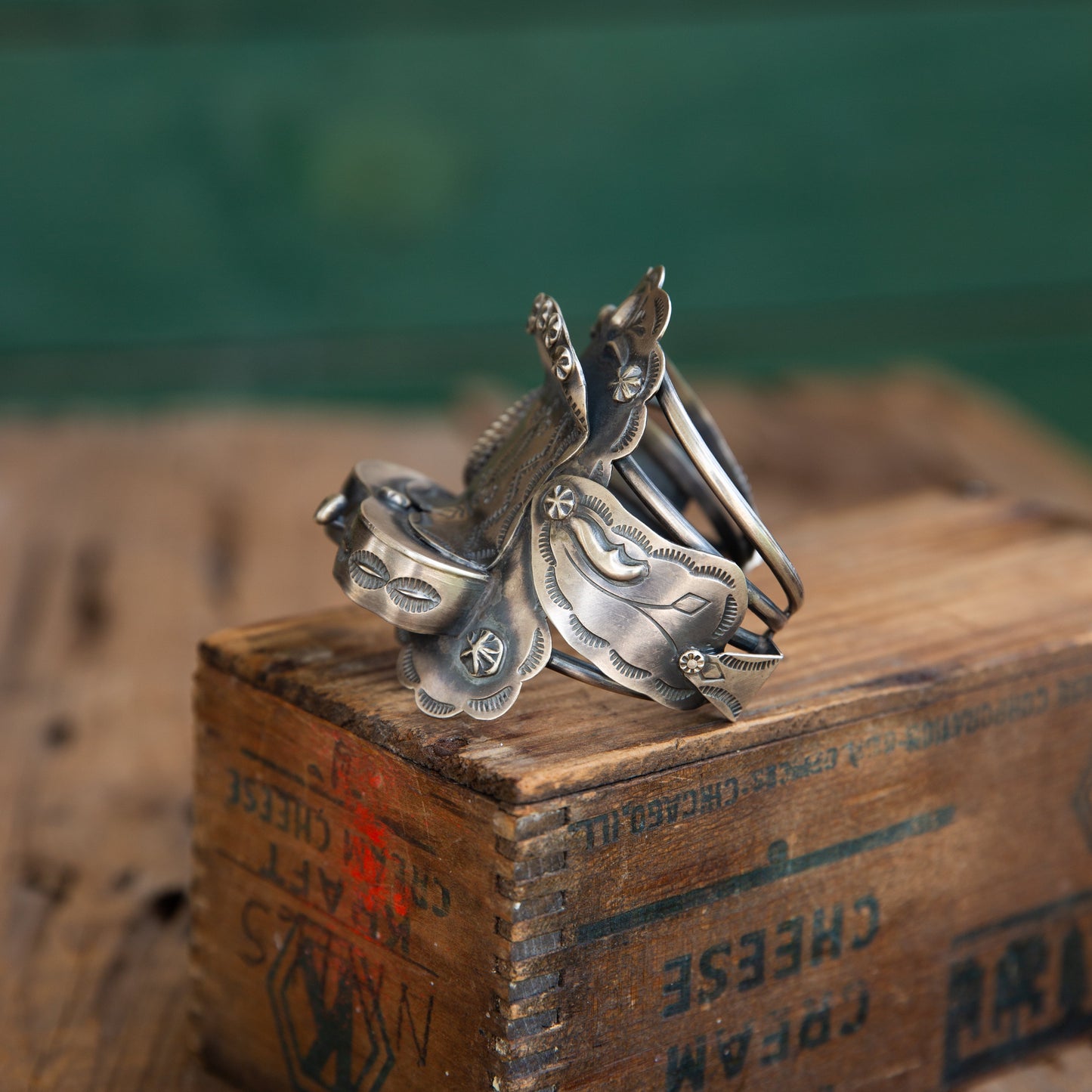 The Tex | Silver Saddle Cuff by Timothy Yazzie